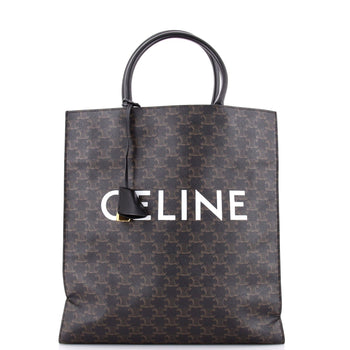 Celine Vertical Cabas Tote Triomphe Coated Canvas Large