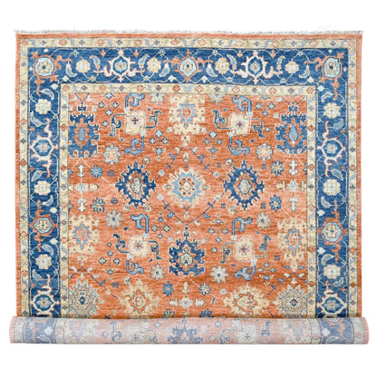 9'10"X14' Rust Orange Mahal Design Wool Hand Knotted Oriental Rug