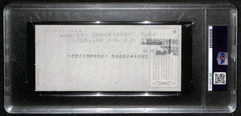 Johnny Unitas Hof Signed/Auto 2000 Bank Check Colts Psa/Dna Gem Mt 10 189584