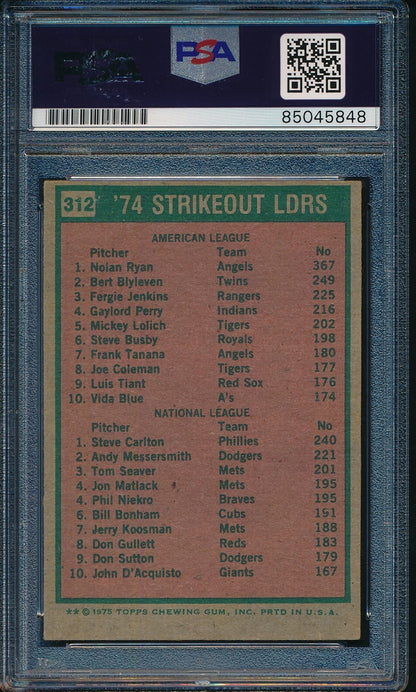 Nolan Ryan/Steve Carlton Dual-Signed 1975 Topps