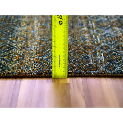 12'X12' Brown Kohinoor Herrita Design Wool Hand Knotted Xl Square Rug