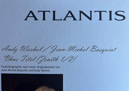 Andy Warhol & Jean-Michel Basquiat Lithograph Signed Numbered Coa