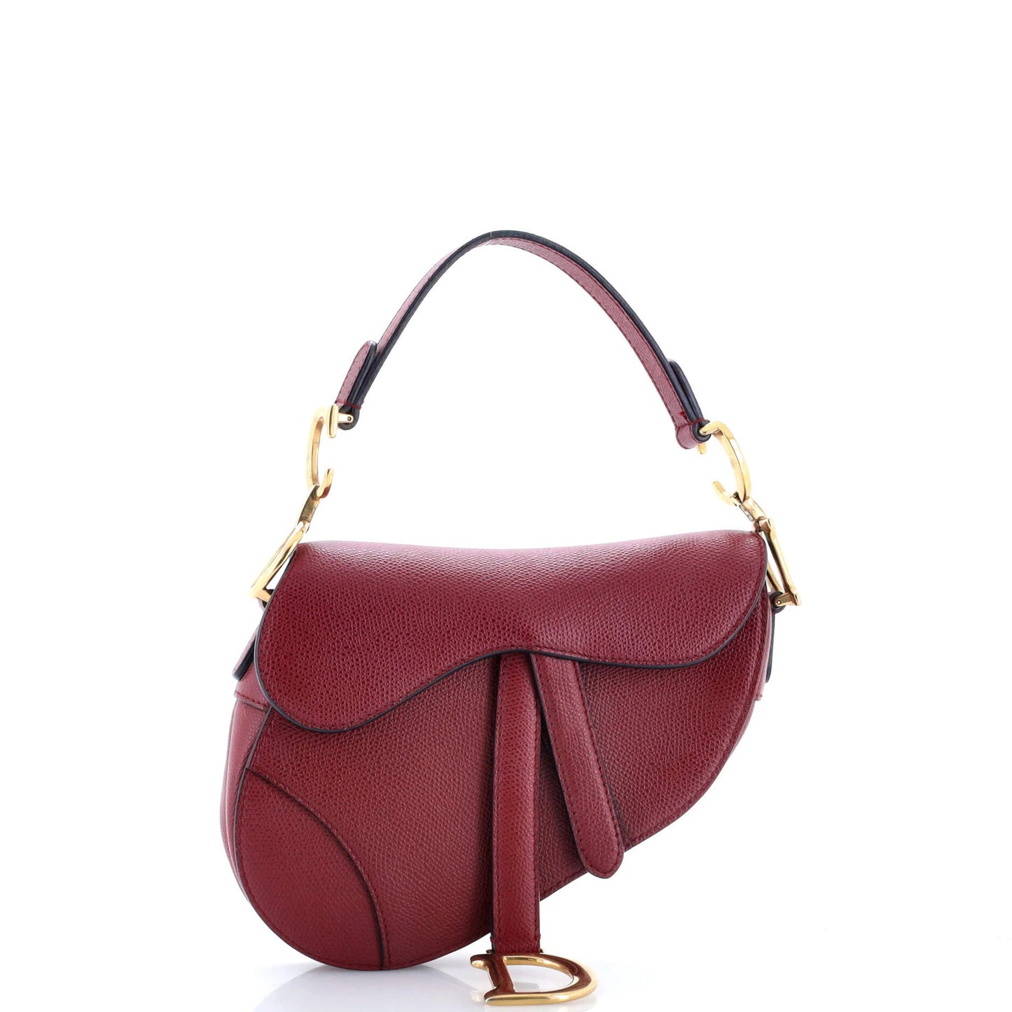 Christian Dior Saddle Handbag Leather Mini