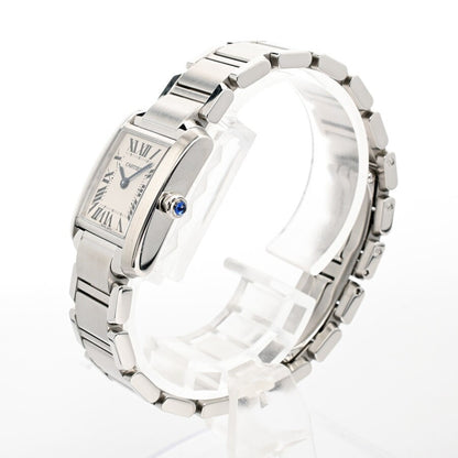 Cartier Tank Francaise Sm W51008Q3 White Ladies Used Watch #654730