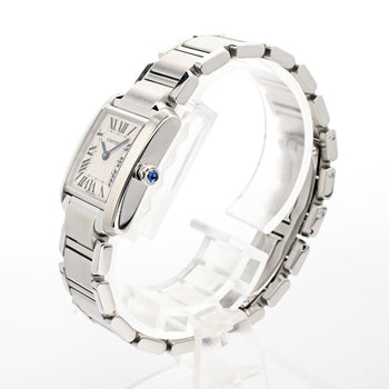 Cartier Tank Francaise Sm W51008Q3 White Ladies Used Watch #654730