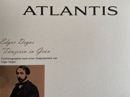 Edgar Degas Lithograph Coa Signed Op Numbered By Hand Crayon 180 Ex