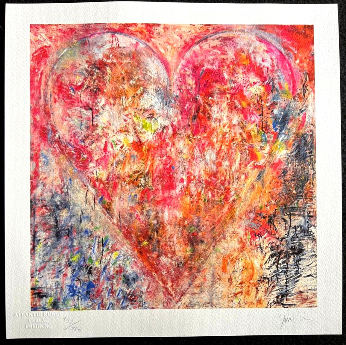 Jim Dine Lithograph Certified Coa Signed In Pen Numbered In Pencil