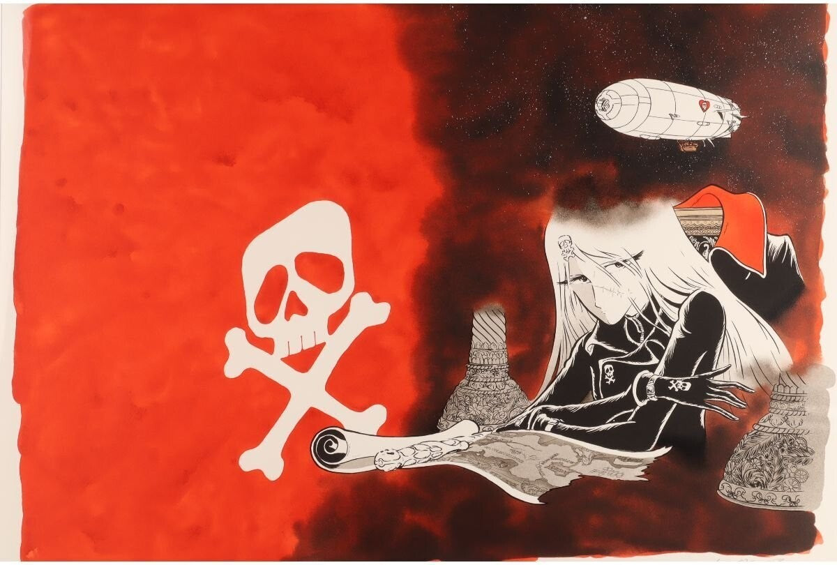 Queen Emeraldas Japanese Sf Anime Signed Original Silkscreen Print Framed