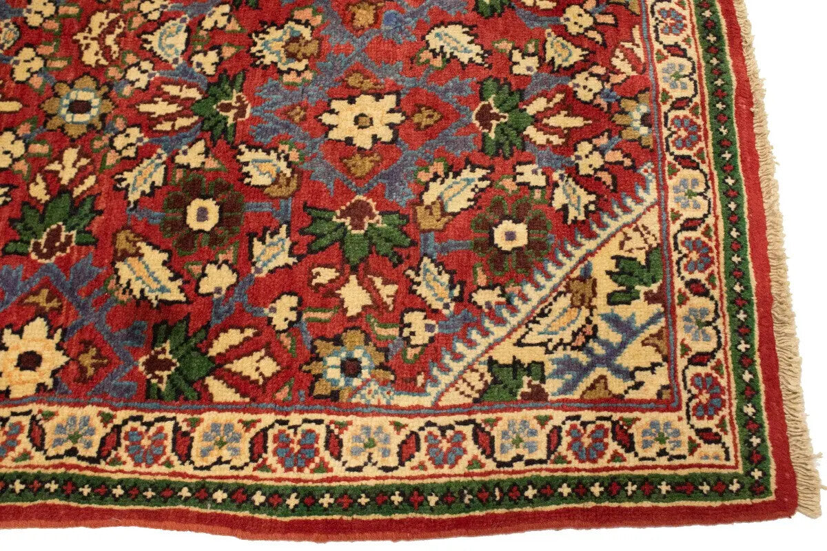 Rare Vintage Red Floral Oriental Runner Rug