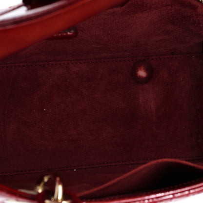 Christian Dior Lady Dior Nm Bag Cannage Quilt Patent Medium
