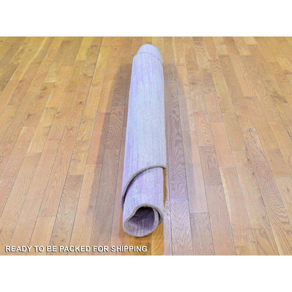 7'X7' Pink Thick And Plush Wool Ombre Design Hand Knotted Round Rug