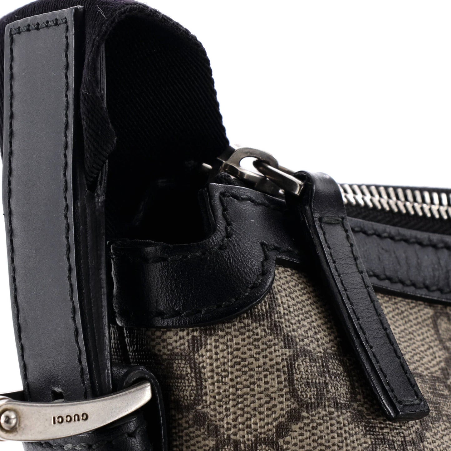 Gucci Web Messenger Bag Gg Coated Canvas Medium