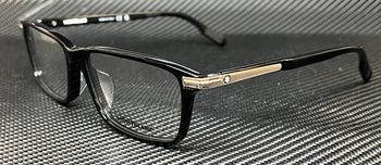 Mont Blanc Mb0217Oa 001 Black Silver Men'S Extra
