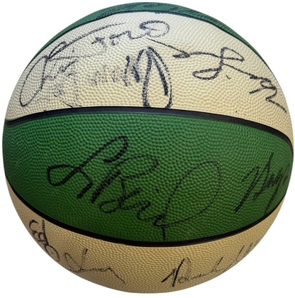1990-91 Boston Celtics Team Signed Spalding Basketball (Jsa)