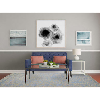 5'10"X9' Jacquard Broken Cypress Tree Design Silken Thick And Plush Rug