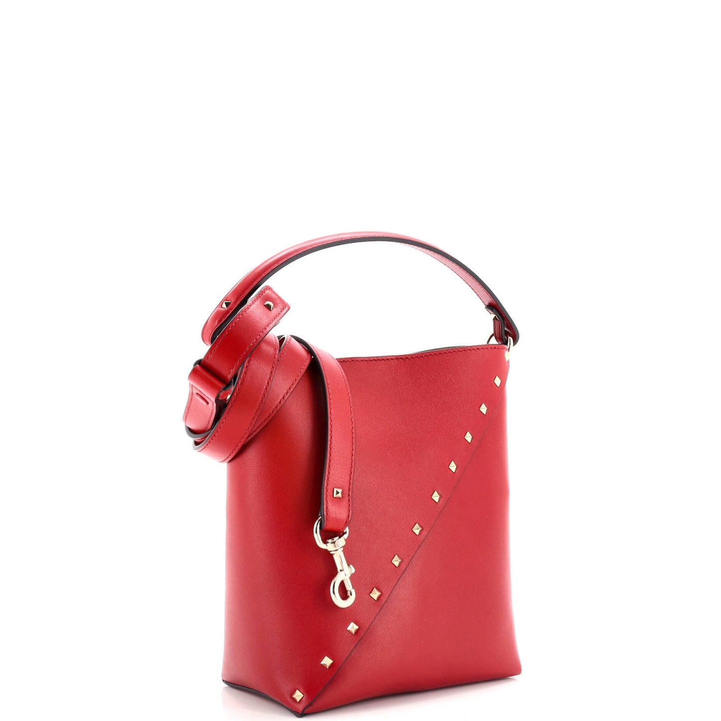 Valentino Garavani Rockstud Wispy Bucket Bag Leather Small