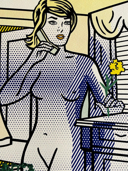 Roy Lichtenstein Lithograph Coa Signed Numbered By Hand Stamp