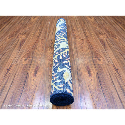 4'X5'7" Wool Hand Knotted Bird Of Paradise Peshawar Wool Oriental Rug