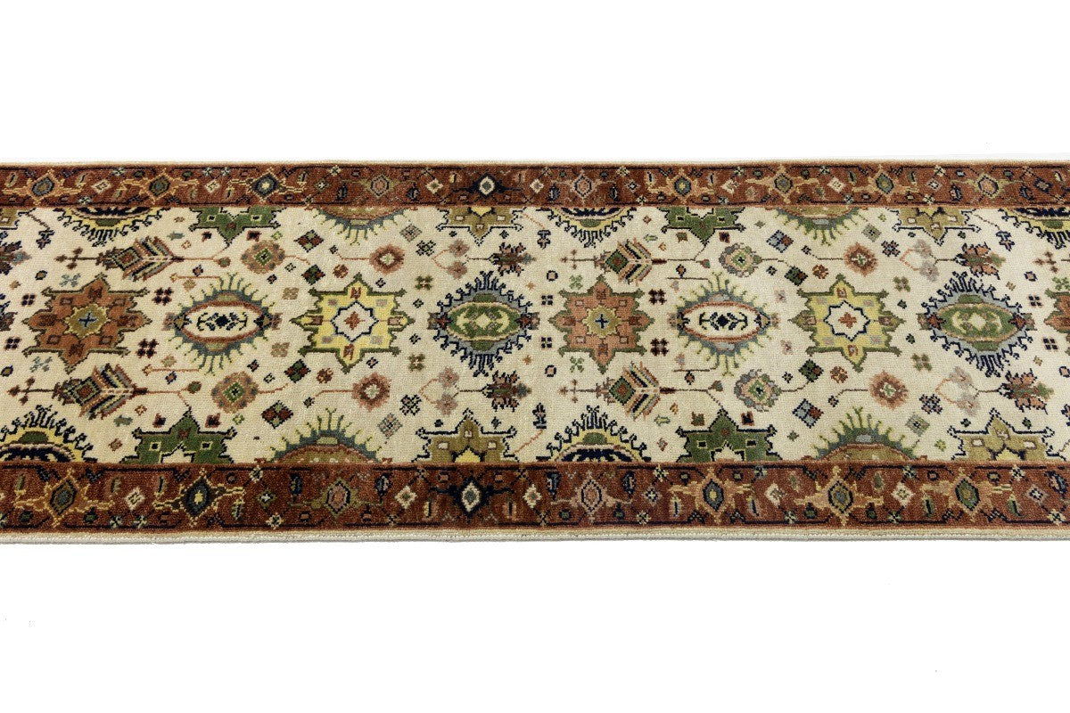 Oriental Karajeh Farmhouse Carpet Runner 3x14 ft Geometric Indo