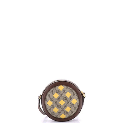 Gucci Ophidia Round Shoulder Bag Printed Gg Coated Canvas Mini