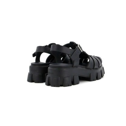 Prada Men'S Monolith Cage Platform Sandals Rubber