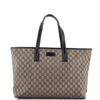 Gucci Plus Tote Gg Coated Canvas With Leather Large