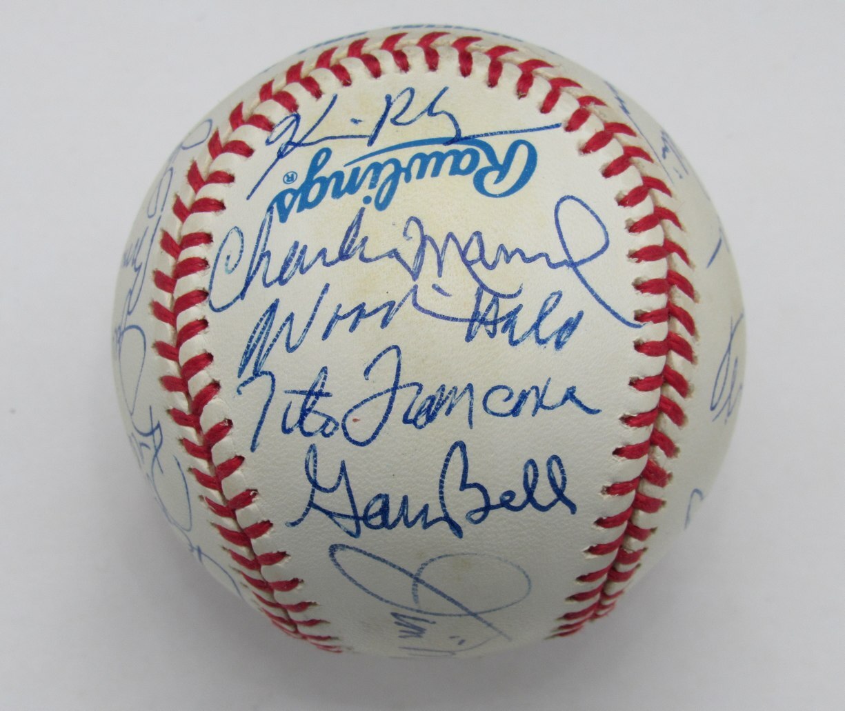 Cleveland Indians Team Signed By 21 Oal Baseball Grant Torborg Barker 191896