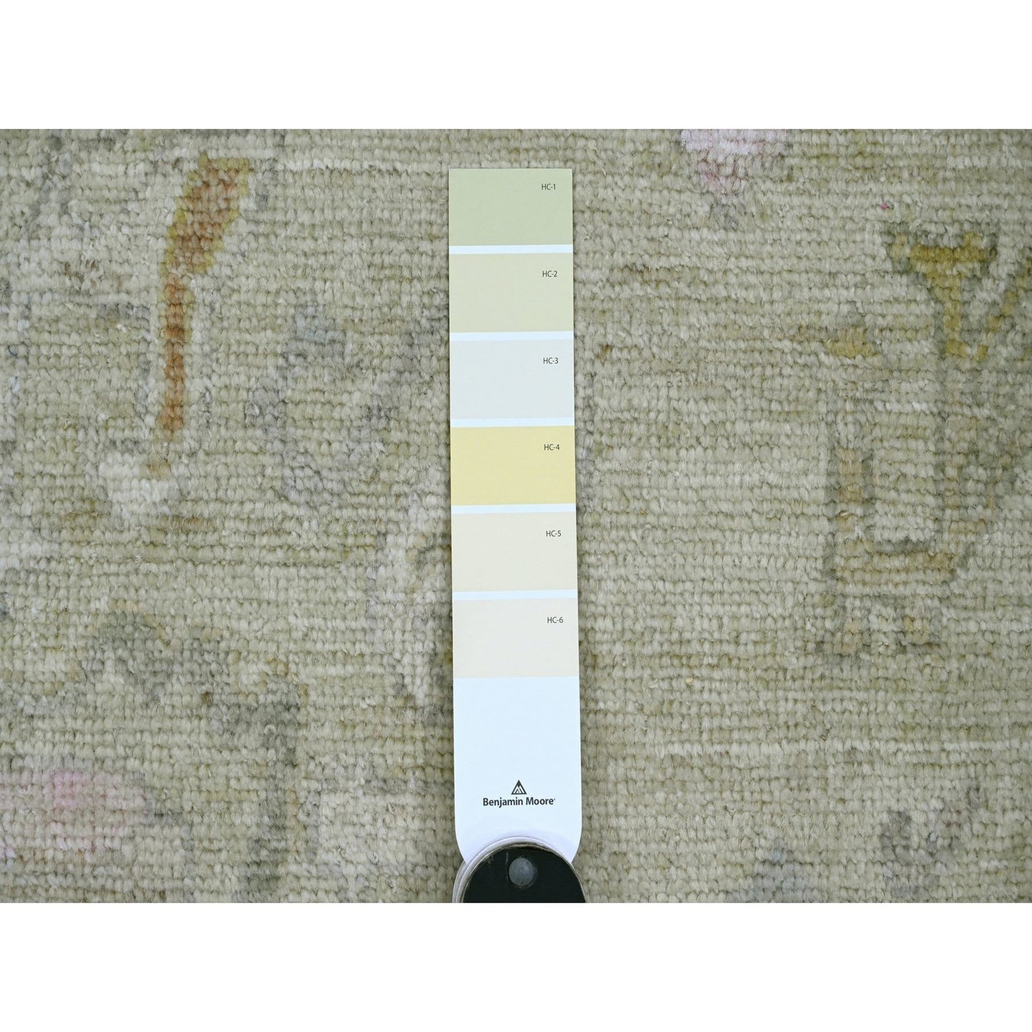 6'2"X6'2" Green Afghan Angora Oushak Hand Knotted 100% Wool Square Rug