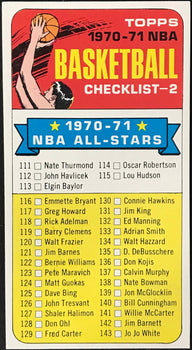 Copy Of 1970-1971 Topps Card #101 Checklist -2