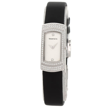 Tiffany&Co. Cocktail Watch Full Diamond Watches K18 White Gold/Leather Ladies