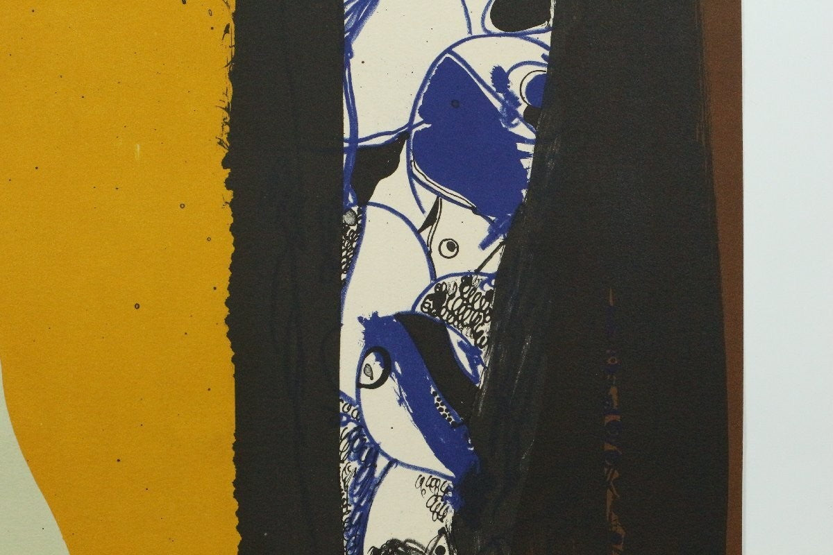 Josep Guinovart 1974 Lithograph Abstract Expressionist Print Barcelona Art 3/75