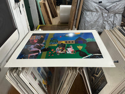 Romare Bearden School Bell Time " Serigraph African American Multic