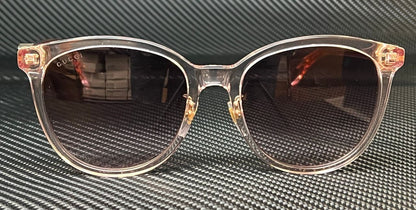 Pink Transparent Violet Women's Sunglasses Size XL 56 mm Gucci