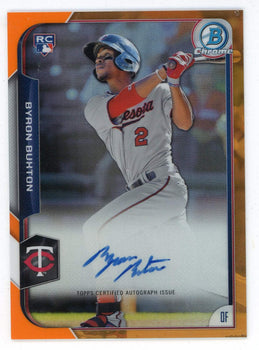 Byron Buxton Autographed Bowman Chrome Rookie Card #Bcar-Bb /25