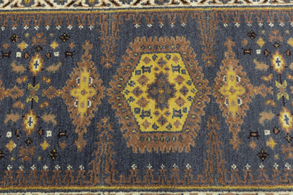 Indo-Viss Oriental Runner Rug Tribal Geometric