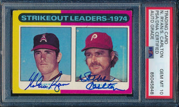 Nolan Ryan/Steve Carlton Dual-Signed 1975 Topps