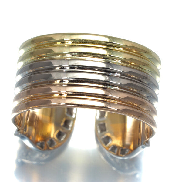 Cartier Ring Diamond 2C Double C C2 3Color Lm Eu55 18K Yg/Wg/Pg
