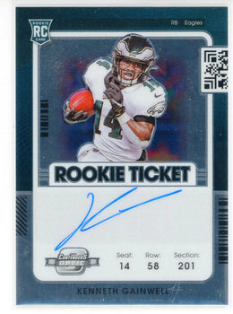 Kenneth Gainwell Autographed 2021 Panini Contenders Optic Rookie Ticket Card #13