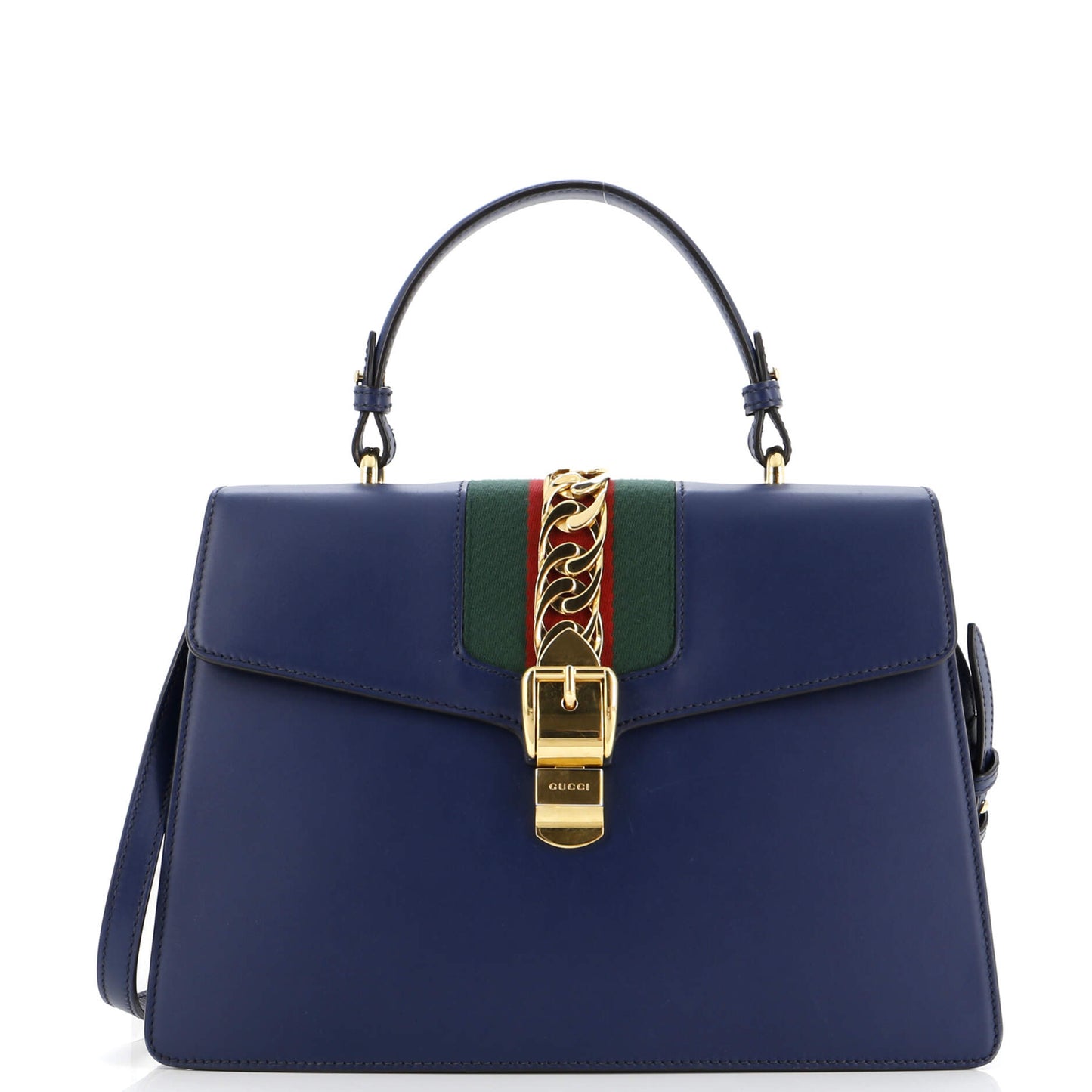 Gucci Sylvie Top Handle Bag Leather Medium