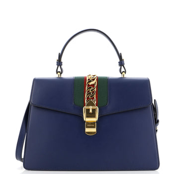 Gucci Sylvie Top Handle Bag Leather Medium