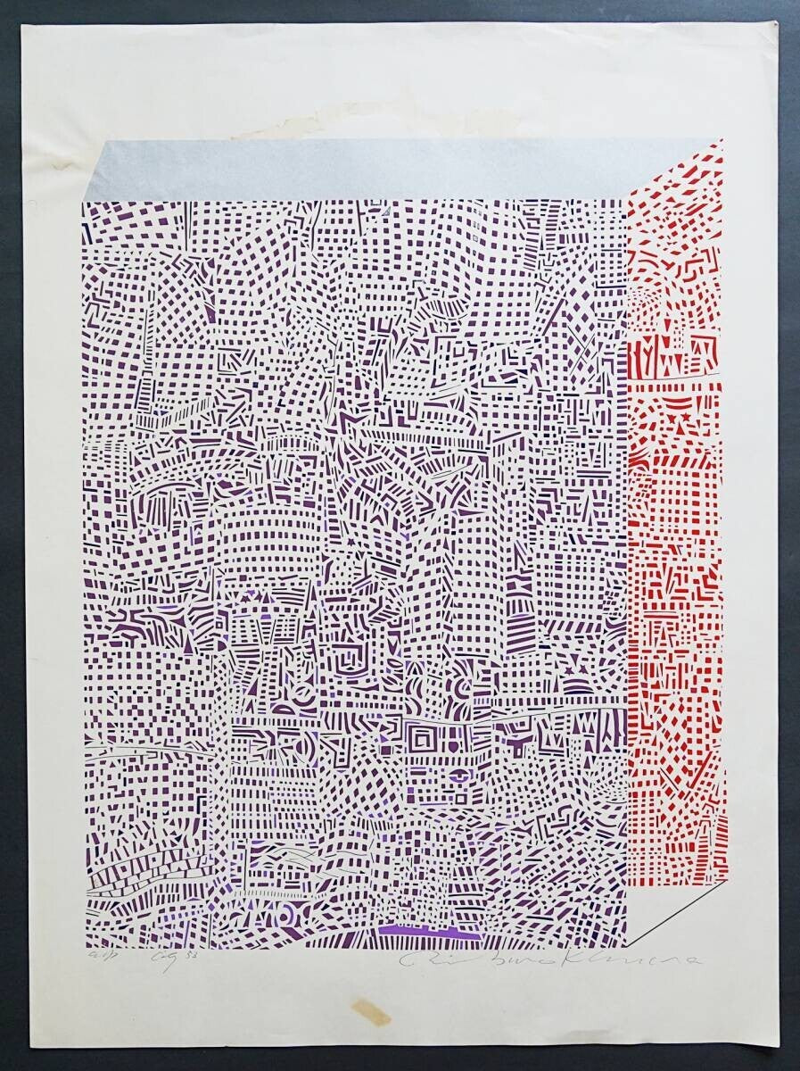 Risaburo Kimura Signed Original Serigraph Screenprint City-53 Edition Ap
