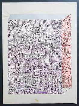 Risaburo Kimura Signed Original Serigraph Screenprint City-53 Edition Ap
