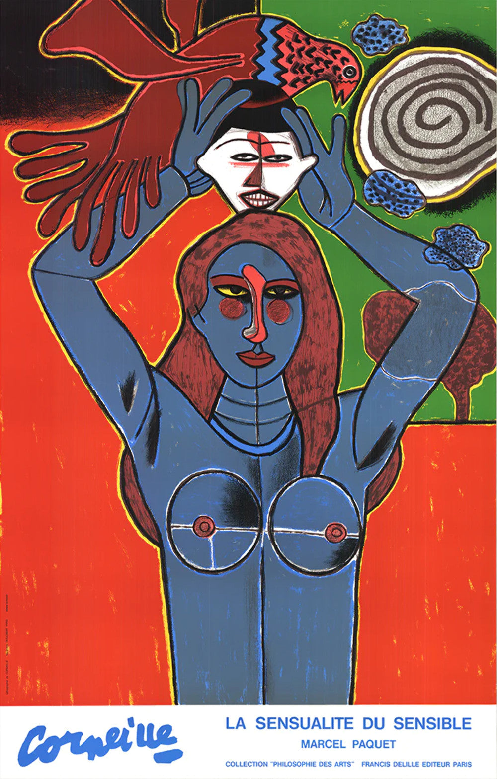 Corneille La Sensualite Du Sensible " Serigraph Contemporary