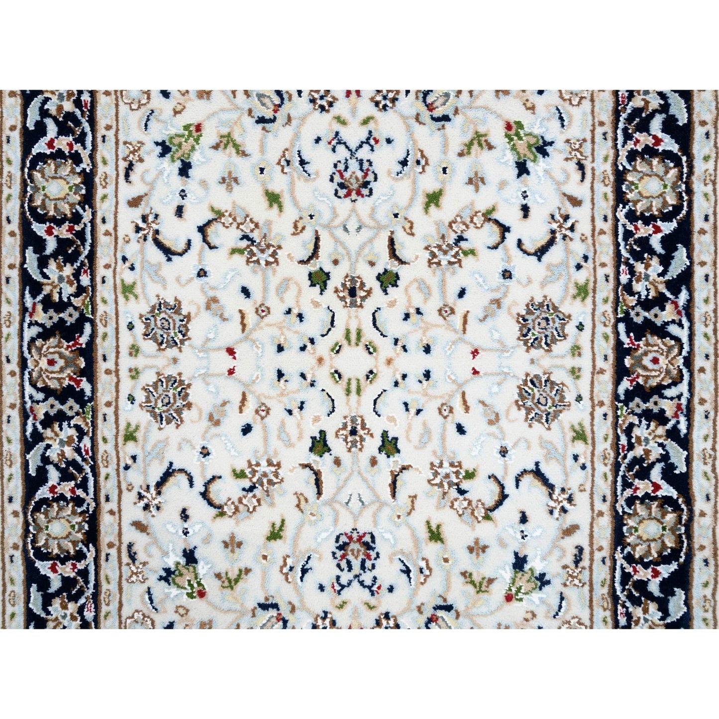 2'8"X8'3" Ivory Nain 250 Kpsi Wool Hand Knotted Runner Rug