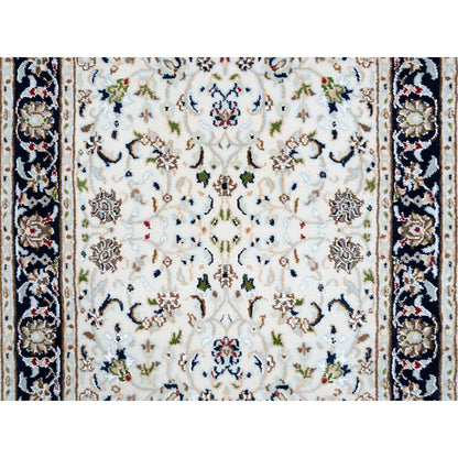 2'8"X8'3" Ivory Nain 250 Kpsi Wool Hand Knotted Runner Rug