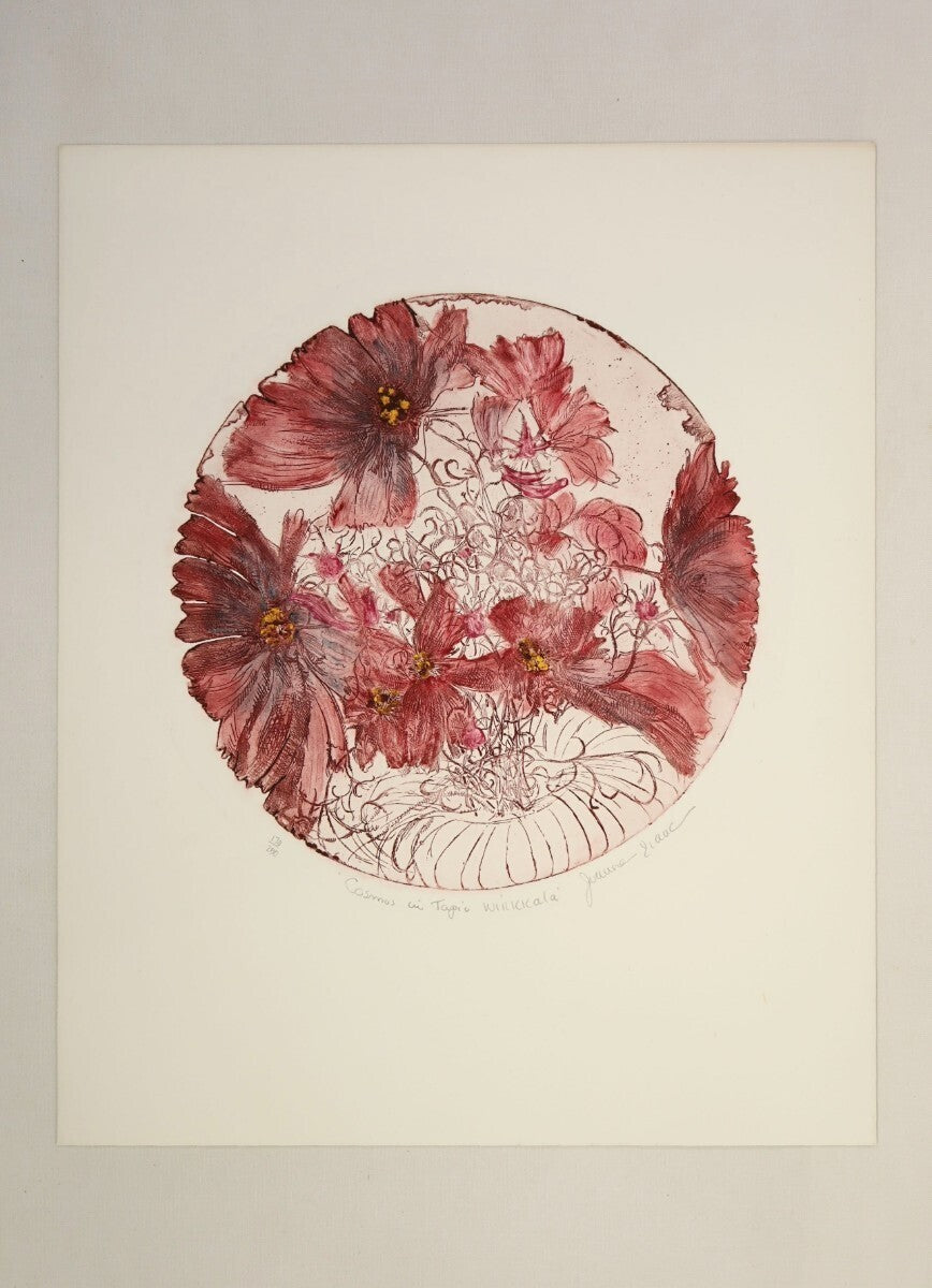 Numbered Joanne Isaac Cosmos in Tapio Wirkkala Etching Framed Signed Editon