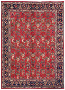 Vintage Handmade Oriental Rug Pictorial Design
