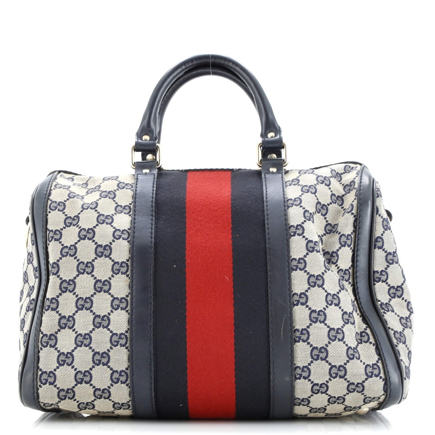 Gucci Vintage Web Boston Bag Gg Canvas Medium