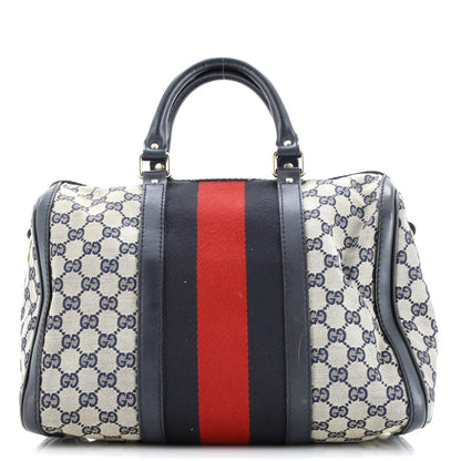 Gucci Vintage Web Boston Bag Gg Canvas Medium