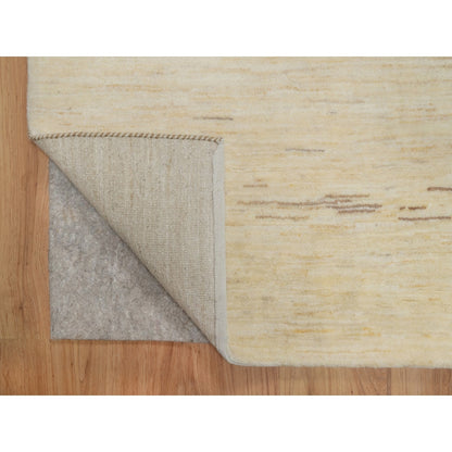 4'9"X6'4" White Modern Plain Design Pure Wool Hand Knotted Oriental Rug